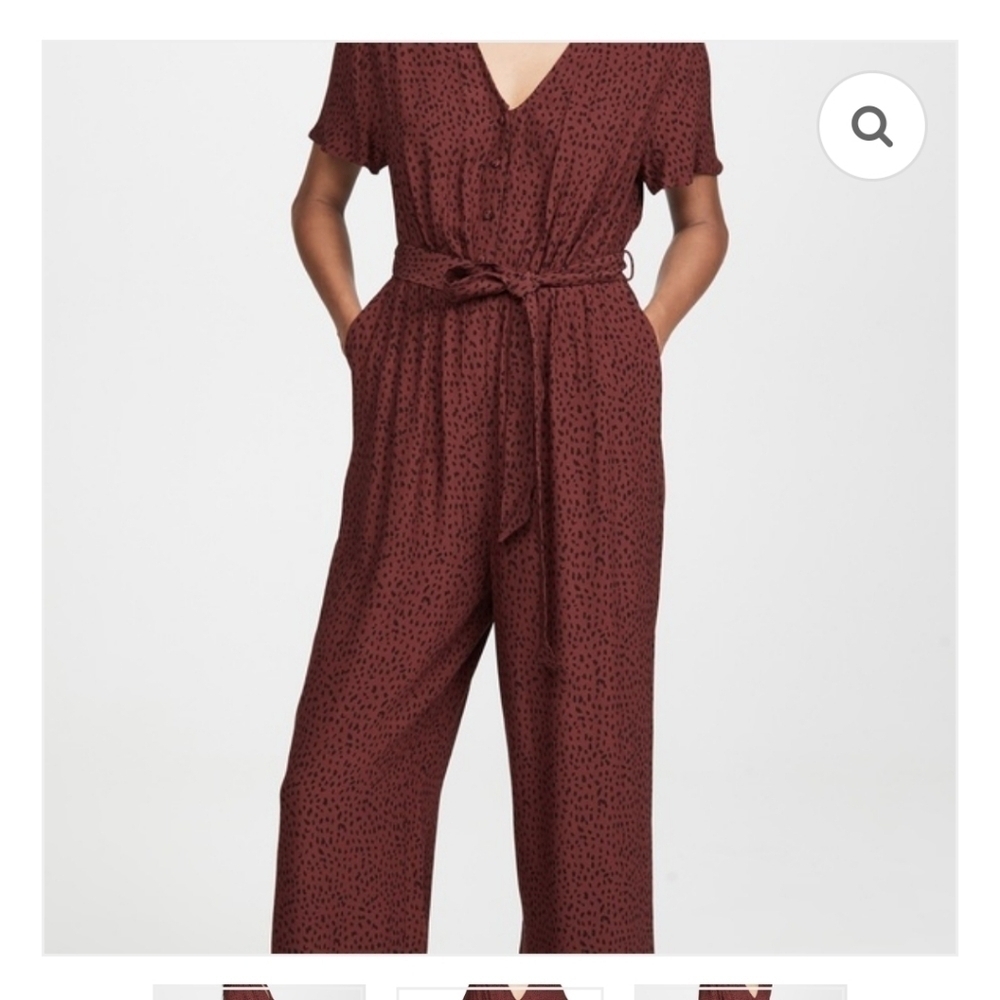 Like New Rails Jet Rust Spotted Wide Leg Jumpsuit